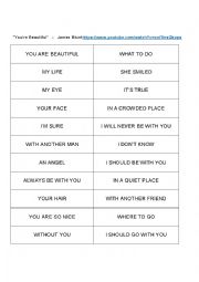 English Worksheet: ACTIVITY WITH THE SONG 