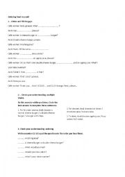 English Worksheet: ordering food 