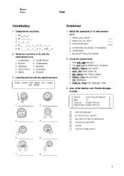 English Introductory Unit Test 2