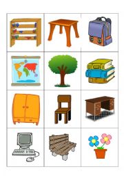 English Worksheet: things at school