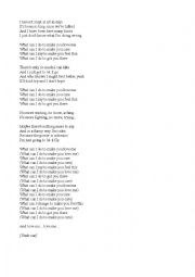 English Worksheet: What Can I Do? The Corrs