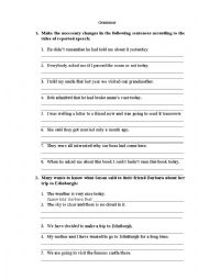 grammar worksheet