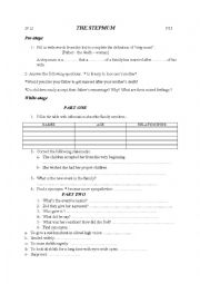 English Worksheet: the stepmum