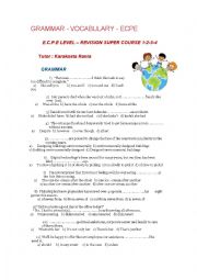 English Worksheet: GRAMMAR - VOCABULARY - ECPE