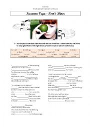 English Worksheet: Song - Suzanne Vega : Toms dinner 