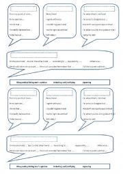 Agreeing, disagreeing and giving ones opinion