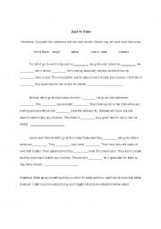 English Worksheet: Might, Either, Instead