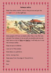 English Worksheet: railway safety