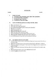 English Worksheet: Anomalisa