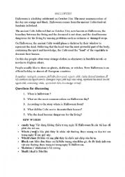 English Worksheet: Halloween