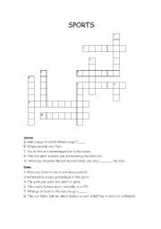 Crossword of sports