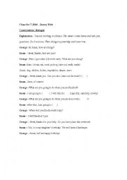 English Worksheet: Cleaning a House Dialogue 