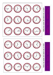 English Worksheet: Telling the time