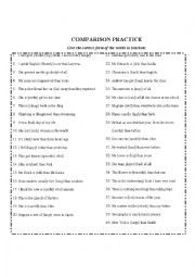 English Worksheet: comparison 3