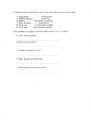 English Worksheet: to be or to have