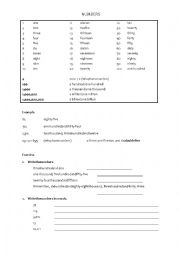 English Worksheet: Dates and numbers