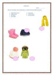 English Worksheet: Winter Clothes