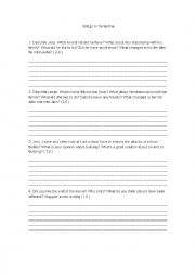 English Worksheet: Bridge to Therabithia - Multiple choice