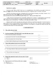 English Worksheet: Global Test