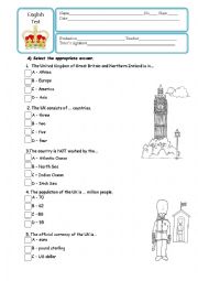 Written test about English culture