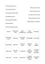 English Worksheet: Introductory class - Icebraking speaking activity