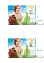 English Worksheet: Parts of advertisement