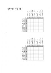 English Worksheet: Battleship for Pronunciation Problems