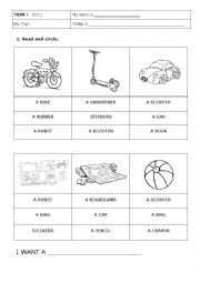 English Worksheet: Toys