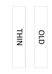 English Worksheet: Adjtectives to cut