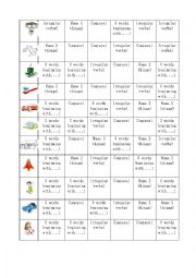 English Worksheet: Revise vocabulary/irregular vers! - board game