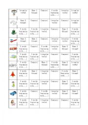 Revise vocabulary/irregular vers! - board game