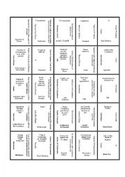 English Worksheet: Constitution Review Magic squares