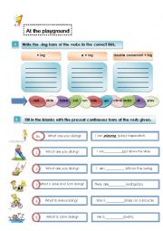 English Worksheet: Present continuous