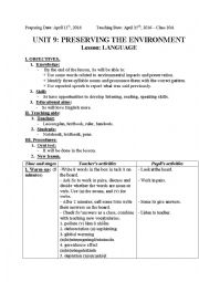 English Worksheet: language