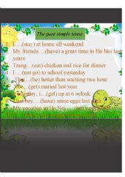 English Worksheet: past simple tense