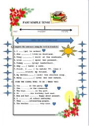 English Worksheet: past simple tense worksheets