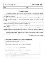 English Worksheet: Climate Change