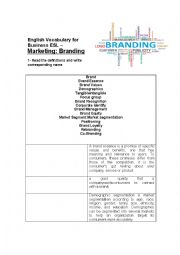 Vocabulary and Listening on Marketing and Branding