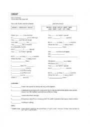 English Worksheet: Radiohead-Creep