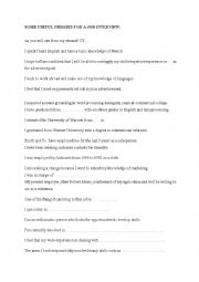 English Worksheet: Job interviews