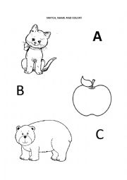 English Worksheet: A-B-C