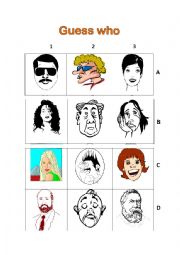 English Worksheet: Guess who
