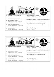 English Worksheet: Halloween