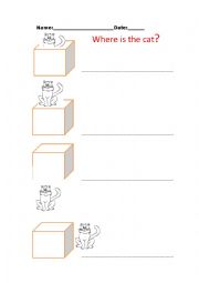 English Worksheet: Wheres the cat?