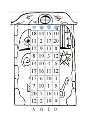 English Worksheet: Maze for practicing numbers 1-20