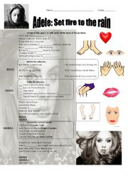 English Worksheet: Adele - Set fire to the rain