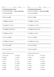 English Worksheet: Plurals