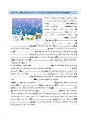 English Worksheet: Present tense simple and present tense progressive (2)