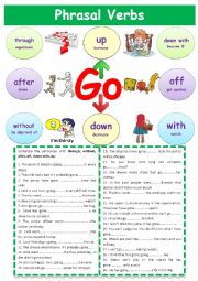 English Worksheet: PHRASAL VERB GO