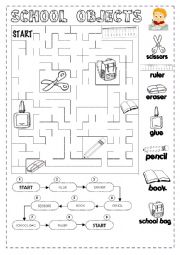 English Worksheet: Classroom objects